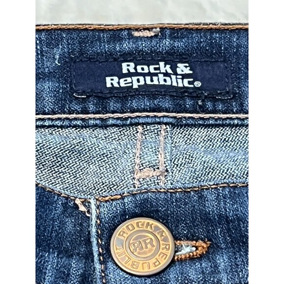 Rock & Republic Jeans Kasandra Bootcut Blue Denim Jeans Size 31 - Picture 8 of 11